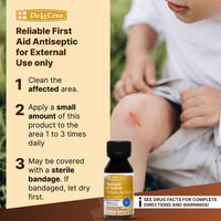 Thumbnail for De La Cruz 2% Iodine First Aid Antiseptic, Made in USA 1 FL OZ (1 Bottle)