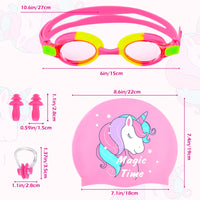 Thumbnail for AuSletie Kids Swim Caps for Girls, Toddler Silicone Swimming Cap for Kids, Durable Comfortable Swimming Caps for Girls