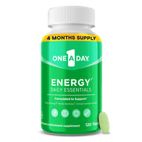 Thumbnail for One A Day Energy Daily Essentials Multivitamin, Energy Supplement to Support Mental Alertness and Immune Health with Vitamins A C, D, E, Zinc and Caffeine, 120 Count