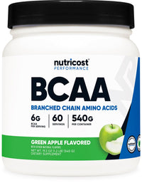 Thumbnail for Nutricost BCAA Powder 2:1:1 (Green Apple, 60 Servings)