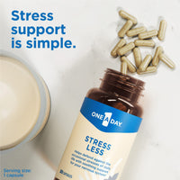 Thumbnail for One A Day Stress Supplement – Occasional Stress Relief Supplement, Formulated with Ashwagandha, Passionflower and Valerian Extracts for Nervous System Support, 30 Capsules
