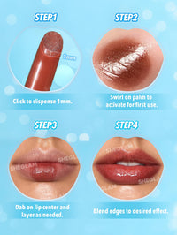 Thumbnail for SHEGLAM Pout-Perfect Moisturizing Solid Lip Gloss Shimmer Lip Plumper - Sepia Kiss