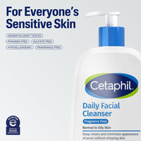 Thumbnail for Cetaphil Face Wash, Daily Facial Cleanser for Sensitive, Combination to Oily Skin, 16 Oz, Fragrance Free, Gentle Foaming, Soap Free, Hypoallergenic
