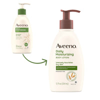 Thumbnail for Aveeno Daily Moisturizing Body Lotion with Soothing Oat and Rich Emollients to Nourish Dry Skin, Fragrance-Free, 12 Fl Oz (Pack of 6)