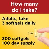 Thumbnail for Nature Made Omega 3 Fish Oil Supplements, 550mg Per Serving, Fish Oil Omega 3 Supplements as Ethyl Esters for Healthy Heart Support, 300 Softgels, 100 Day Supply