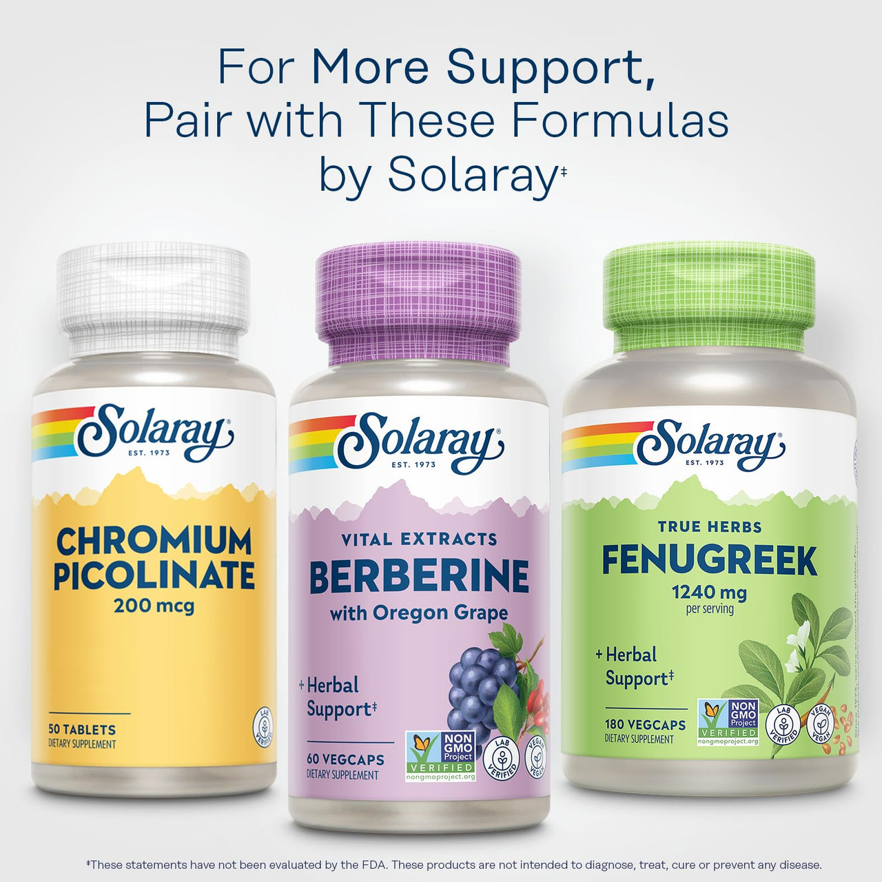 SOLARAY Berberine 250mg - Berberine Supplement for a Healthy, Active Lifestyle - with Berberine HCl from Indian Barberry Plus Oregon Grape - Vegan, Non-GMO, 60-Day Guarantee - 60 Servings, 60 VegCaps