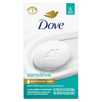 Thumbnail for Dove Beauty Bar Soap Sensitive, 6 Bars for Sensitive Skin, Fragrance Free and Hypoallergenic 3.75 oz