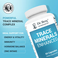 Thumbnail for Dr. Berg Trace Minerals Enhanced Complex - Complete with 70+ Minerals Including 10 mg of Zinc - Dietary Supplement - 60 Capsules