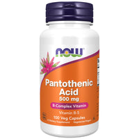 Thumbnail for NOW Foods Supplements, Pantothenic Acid (Vitamin B-5) 500 mg, B-Complex Vitamin, 100 Capsules