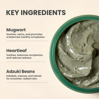 Thumbnail for AXIS-Y Mugwort Pore Clarifying Wash Off Pack - Face Exfoliator Targets Clogged Pores, Whitehead & Blackhead Remover - Vegan Korean Skin Care Glass Skin Clay Mask - 3.38 fl. oz.