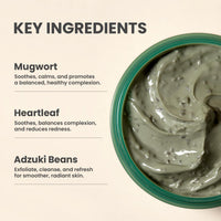 Thumbnail for AXIS-Y Mugwort Pore Clarifying Wash Off Pack - Face Exfoliator Targets Clogged Pores, Whitehead & Blackhead Remover - Vegan Korean Skin Care Glass Skin Clay Mask - 3.38 fl. oz.
