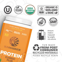 Thumbnail for Clean Vegan Protein Powder Vanilla | Organic Protein Powder Plant Based Formula with 5 Superfood Blend Sprouted & Fermented | Non-GMO Low Carb Soy Dairy & Gluten Free (Vanilla, 30 Servings)