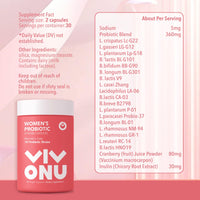 Thumbnail for VivoNu Women's Probiotic,Prebiotics & Lactobacillus Probiotic Blend,60 Billion CFUs,18 Strains,Help Women's Health,Boost Immune,Digestive,Gut,Promote Healthy Vaginal Odor & Vaginal Flora
