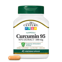Thumbnail for 21st Century Curcumin 95 Herbal Supplements, 45 Count (22757)