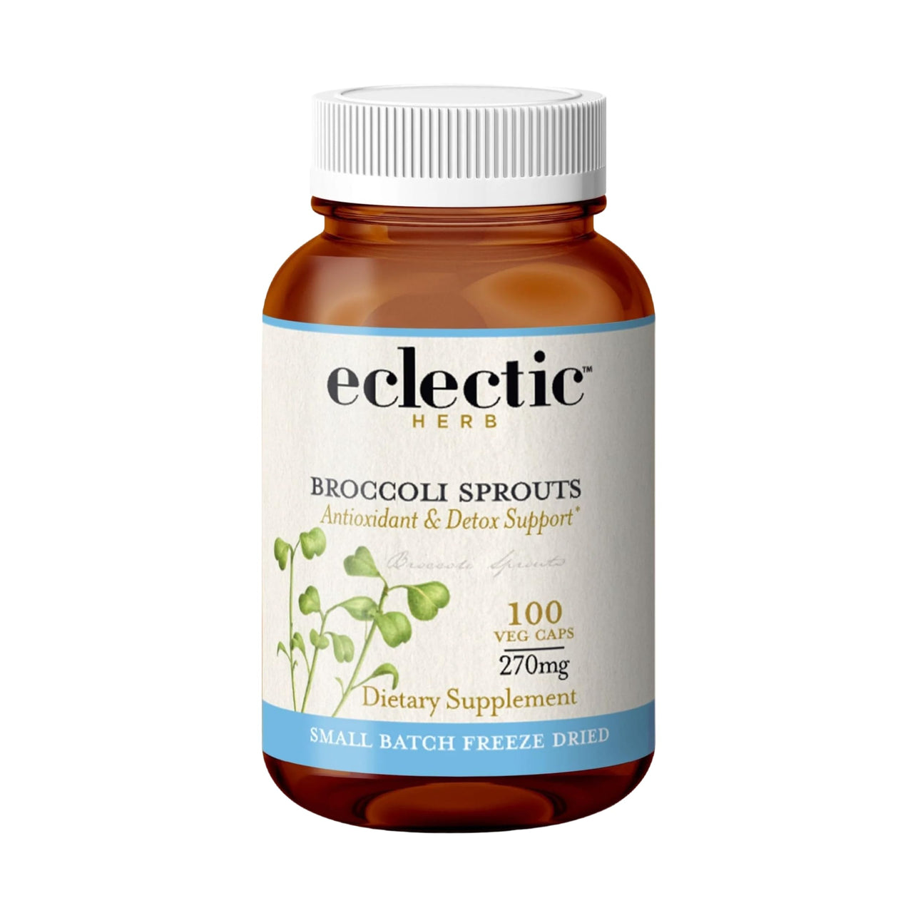 Eclectic Herb - Organic Broccoli Sprouts Capsules | Vitamins + Minerals | Immune, Antioxidants & Detox Support | Superfood | Non-GMO, Gluten Free, Vegan (100 CT | 270 mg)