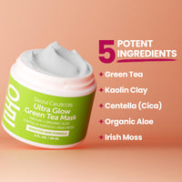 Thumbnail for SeoulCeuticals Korean Skin Care Face Mask for Sensitive Skin - Korean Skincare Green Tea Wash Off Masks - K Beauty Face Masks - Aloe Vera Mask + Centella Asiatica Hydrating Facial Spa Mask 2oz