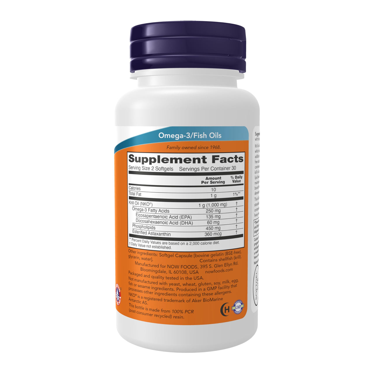 NOW Foods Supplements, Neptune Krill Oil 500 mg, Phospholipid-Bound Omega-3, Cardiovascular Support*, 60 Softgels