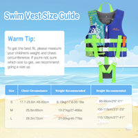 Thumbnail for MoKo Swimming Vest for Kids 46-77 lbs, Clearance Children Swim Vests Water Activity Equipment Cute Pattern Watersports Swimming Device for Toddlers Boys Girls, L Size - Indigo