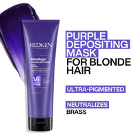 Thumbnail for Redken Blondage Express Anti-Brass Mask For Blonde & Highlighted Hair - Ultra-Pigmented Purple Mask For Blonde Hair, 8.5 Fl Oz