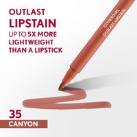 Thumbnail for COVERGIRL Outlast, 35 Canyon, Lipstain, Smooth Application, Precise Pen-Like Tip, Transfer-Proof, Satin Stained Finish, Vegan Formula, 0.06oz