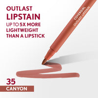 Thumbnail for Covergirl Outlast, 35 Canyon, Lipstain, Smooth Application, Precise Pen-Like Tip, Transfer-Proof, Satin Stained Finish, Vegan Formula, 0.06oz
