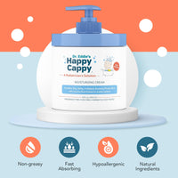 Thumbnail for Happy Cappy Moisturizing Cream - Baby Cream for Eczema-Prone Skin, Dry Skin Lotion for Infants, Toddlers & Kids, Pediatrician-Formulated, Gentle, Paraben Free, Hypoallergenic, Sulfate Free - 12 fl oz