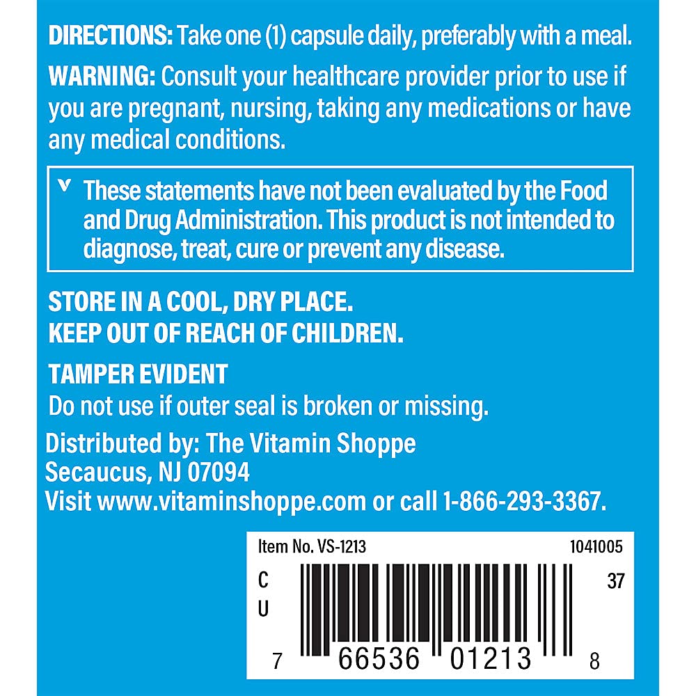 The Vitamin Shoppe Choline Inositol 500MG, Once Daily Supplement (100 Capsules)