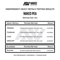 Thumbnail for NAKED Pea - 5LB 100% Pea Protein Powder from North American Farms - Unflavored Vegan Pea Protein Isolate - NSF Certified, Plant Protein Powder, Easy to Digest - 76 Servings