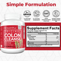 Thumbnail for Health Plus Colon Cleanse Digestive Support | All Natural Daily Fiber for Toxin Elimination To Reduce Bloating | Supports Heart Health | 48 Ounces, 194 Servings