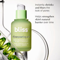 Thumbnail for Bliss Disappearing Act Pore-Minimizing Serum – Niacinamide + Pore Vanish Complex with Green Tea – Refines Pores, Controls Oil & Targets Dark Spots for Smooth Glass Skin – 1 Fl Oz
