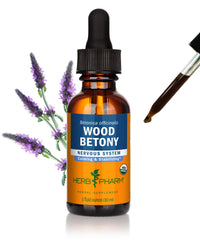 Thumbnail for Herb Pharm Certified Organic Wood Betony Liquid Extract - 1 Ounce (DWOOD01)