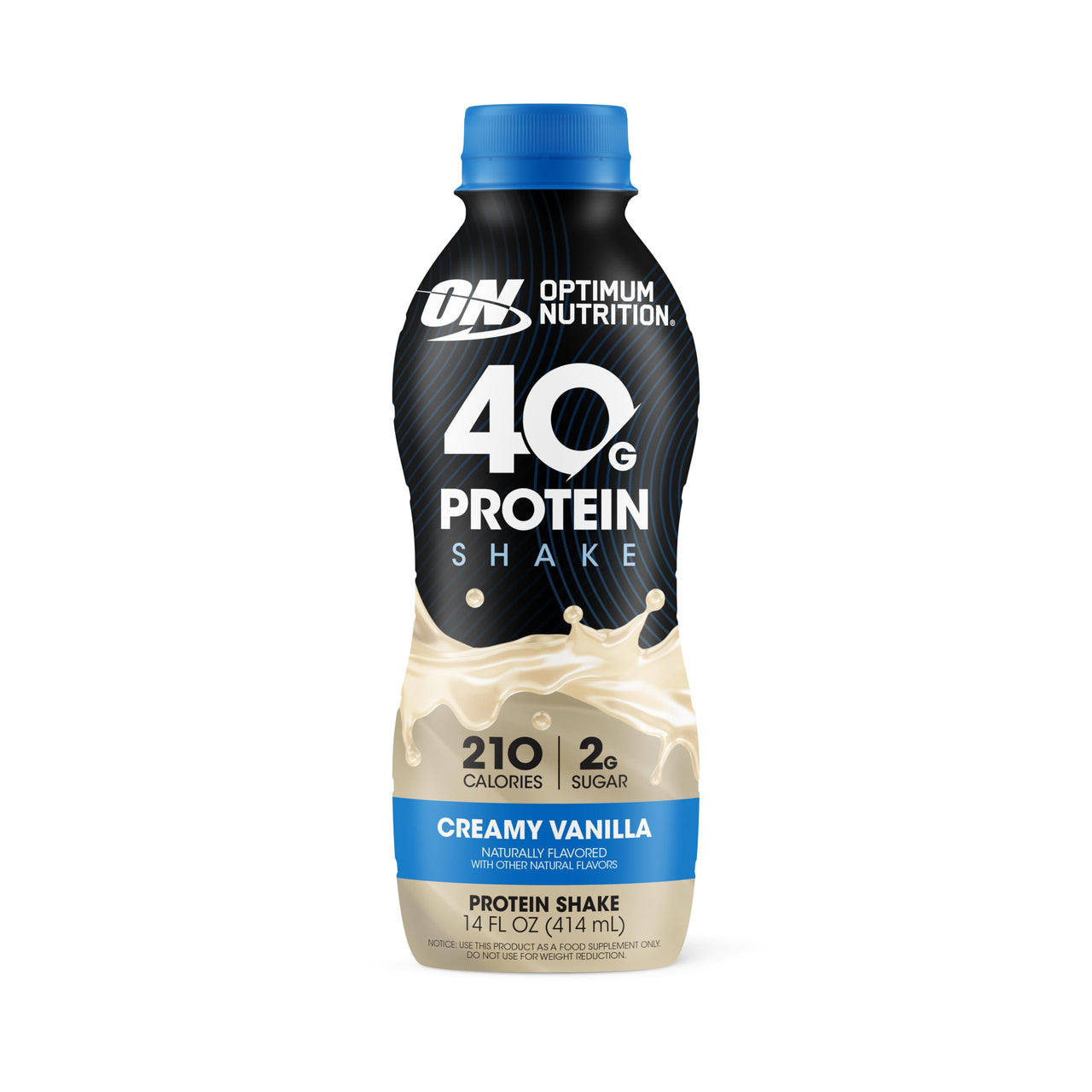 Optimum Nutrition 40g Protein Shake, 40g of Protein, Naturally Flavored, Complete Protein Drink, Creamy Vanilla, 14 Fl Oz, 1 Count