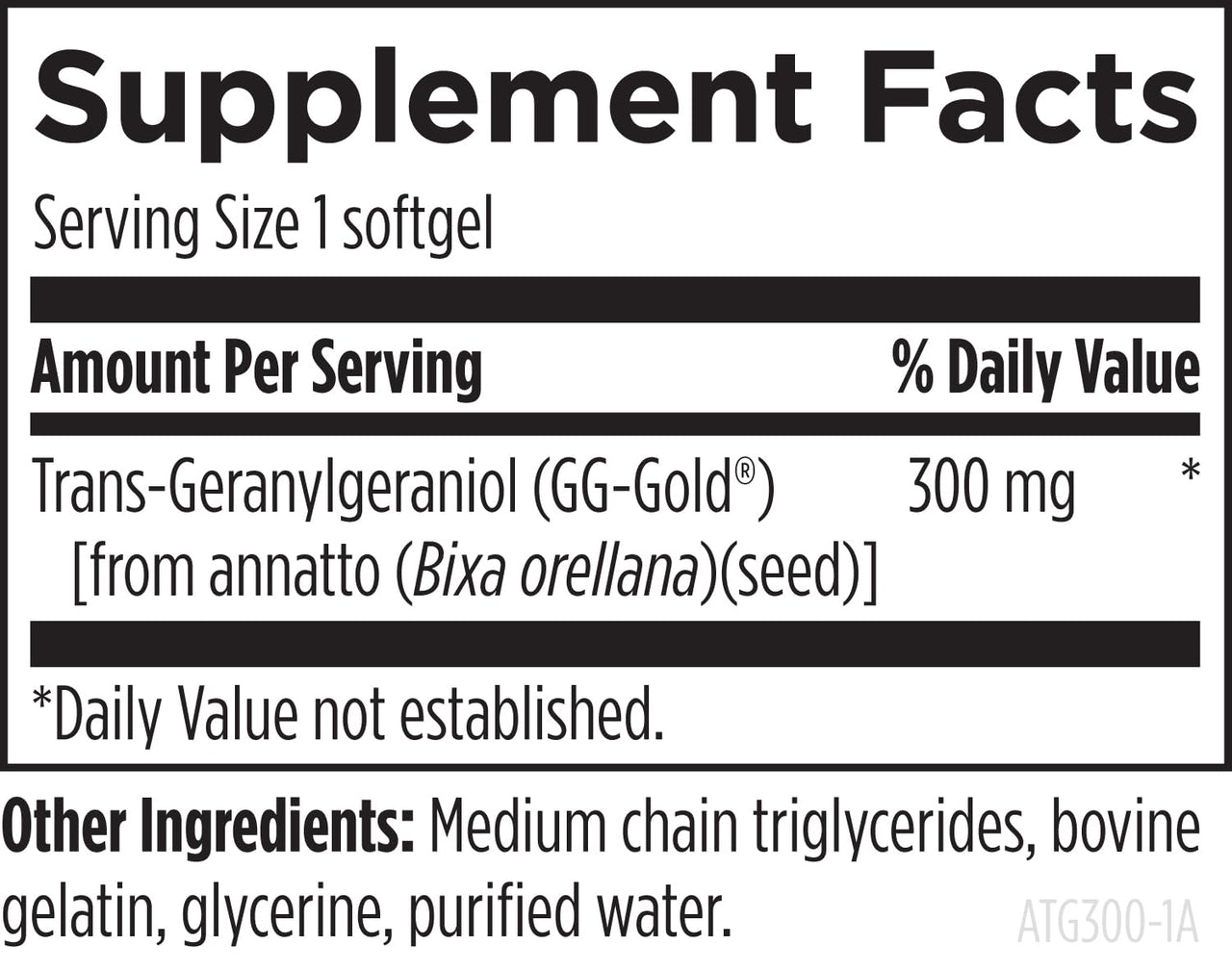 Designs for Health Annatto-GG 300 - Geranylgeraniol GG Supplement from Annatto Seeds - Supports Healthy Aging, Bone Health, Muscle Health, Cellular Energy & Production of Coenzyme Q10 (60 Softgels)