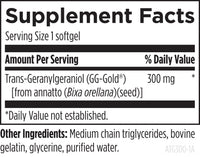 Thumbnail for Designs for Health Annatto-GG 300 - Geranylgeraniol GG Supplement from Annatto Seeds - Supports Healthy Aging, Bone Health, Muscle Health, Cellular Energy & Production of Coenzyme Q10 (60 Softgels)