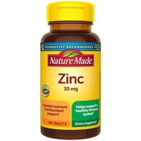 Thumbnail for Nature Made Zinc 30 mg, Dietary Supplement for Immune Health and Antioxidant Support, 100 Tablets, 100 Day Supply