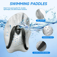 Thumbnail for Contour Swim Paddles Hand, Swim Training Hand Paddles with Adjustable Straps, Swimming Hand Paddles for Women and Men