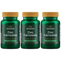 Thumbnail for Swanson Ultra Zinc Carnosine (PepZinGI) - 60 Capsules - Natural Supplement for Gastric Health, Digestive Support, and Stomach Microbial Balance (3 Pack)