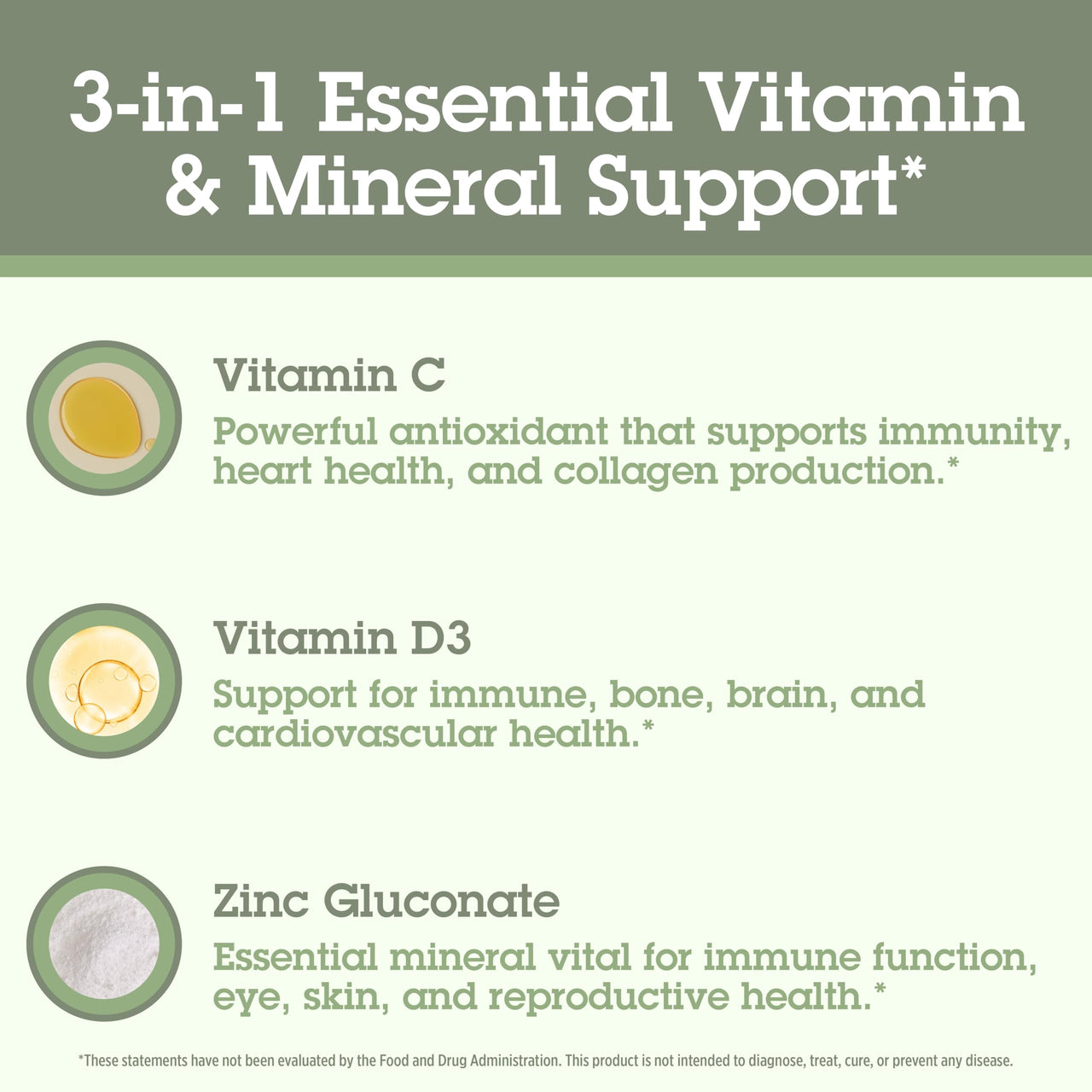 Quantum Health CDZ Immune Support Supplement Vitamin C 500 mg, Vitamin D 1000 IU Plus Zinc 15 mg Powerful Whole Body Wellness Support Complex - Daily Immunity Boost for Women & Men - 60 Capsules