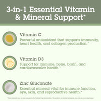 Thumbnail for Quantum Health CDZ Immune Support Supplement Vitamin C 500 mg, Vitamin D 1000 IU Plus Zinc 15 mg Powerful Whole Body Wellness Support Complex - Daily Immunity Boost for Women & Men - 60 Capsules