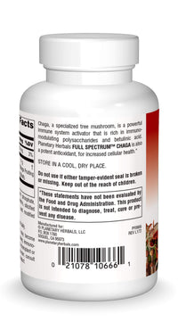 Thumbnail for Planetary Herbals Chaga Full Spectrum, Enhance Cellular Immunity, 60 Tablets