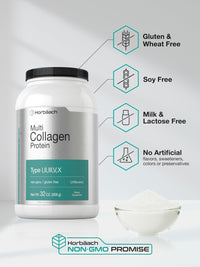 Thumbnail for Horbaach Multi Collagen Protein Powder 32 oz | Type I, II, III, V, X | Hydrolyzed Collagen Peptides | Keto & Paleo Friendly | Unflavored & Gluten Free