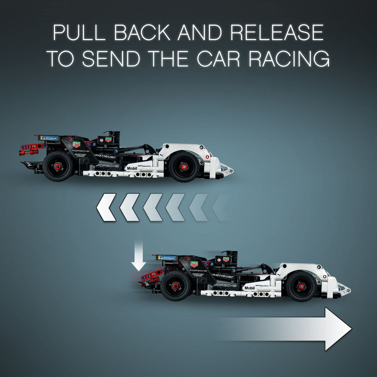 LEGO Technic Formula E Porsche 99X Electric Car Model Building Set, Pull-Back Toy Race Car Champion Winner, Comes with an Immersive AR App, Gift for Kids Ages 9 and Up & Adults Racing Fans, 42137