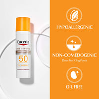 Thumbnail for Eucerin Sun Advanced Hydration SPF 50 Sunscreen Lotion (5 Fl Oz) + Age Defense Face Sunscreen Lotion SPF 50 (2.5 Fl Oz), Hypoallergenic and Lightweight Sun Protection with Hyaluronic Acid