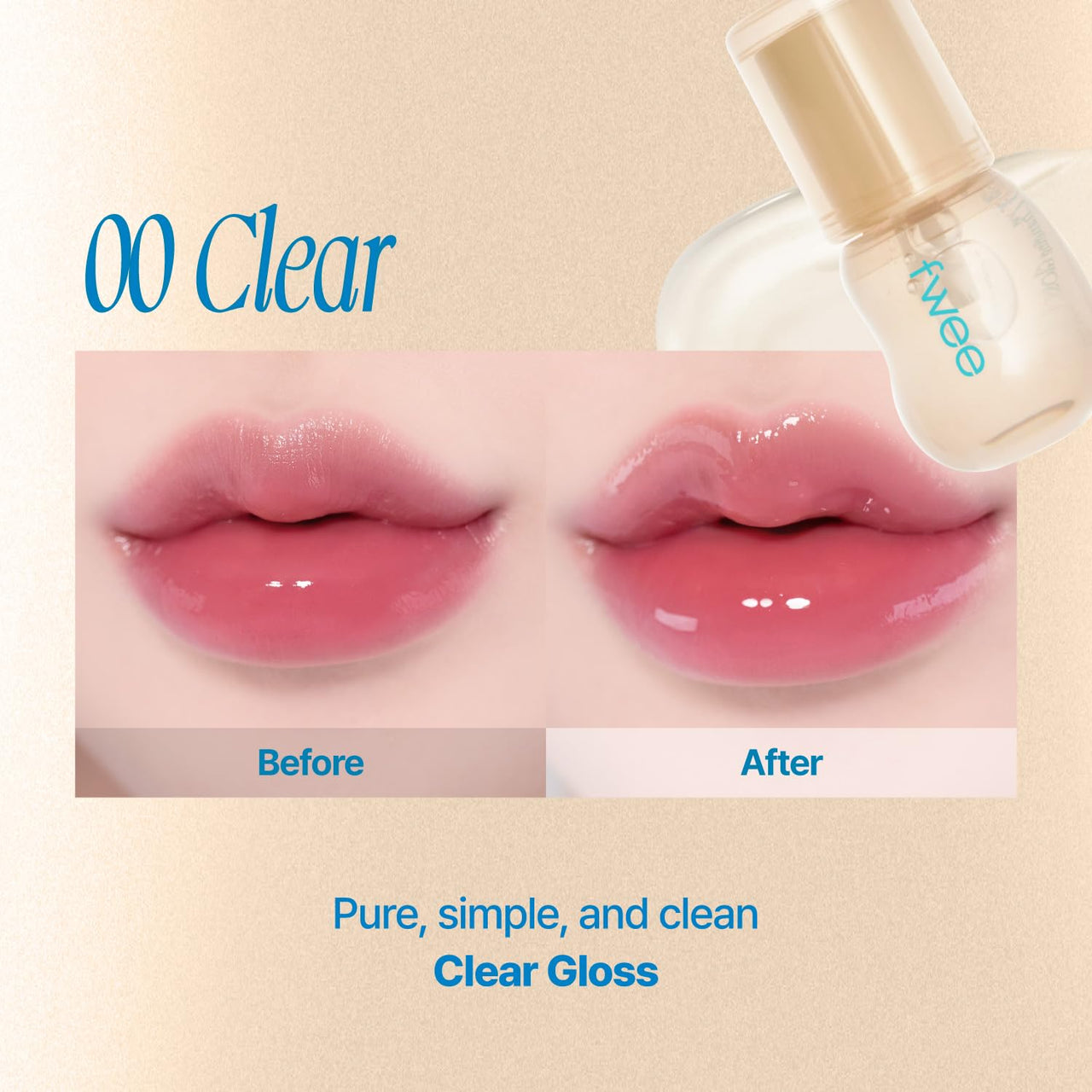 fwee 3D Changing Gloss | 01 Scene Black | Lip Gloss for changing color, Layering Gloss, Long-lasting & Plumping, Glossy | 5.6g