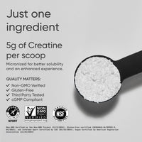 Thumbnail for Sports Research Creatine Monohydrate - Gain Lean Muscle, Improve Performance and Strength and Support Workout Recovery - 5 g Micronized Creatine - 35.27 oz