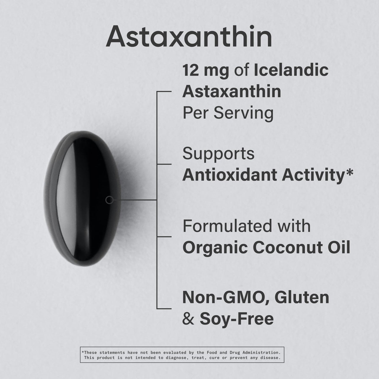 Sports Research® Triple Strength Astaxanthin 12mg - Antioxidant Supplement for Skin & Eye Health Support* - Soy Free · Non-GMO · Gluten Free - 60 Softgels