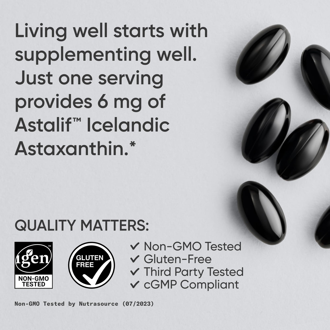 Sports Research Astaxanthin Supplement from Algae - Softgels for Antioxidant Activity, Skin & Eye Health Support - Made with Coconut Oil, Non-GMO Verified & Gluten Free - 6mg, 120 Count