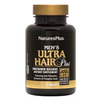 Thumbnail for NaturesPlus Men's Ultra Hair Plus, Sustained Release - 60 Tablets - All-Natural Hair Growth Supplement for Men - Promotes Fuller, Healthier Hair - Gluten-Free - 30 Servings