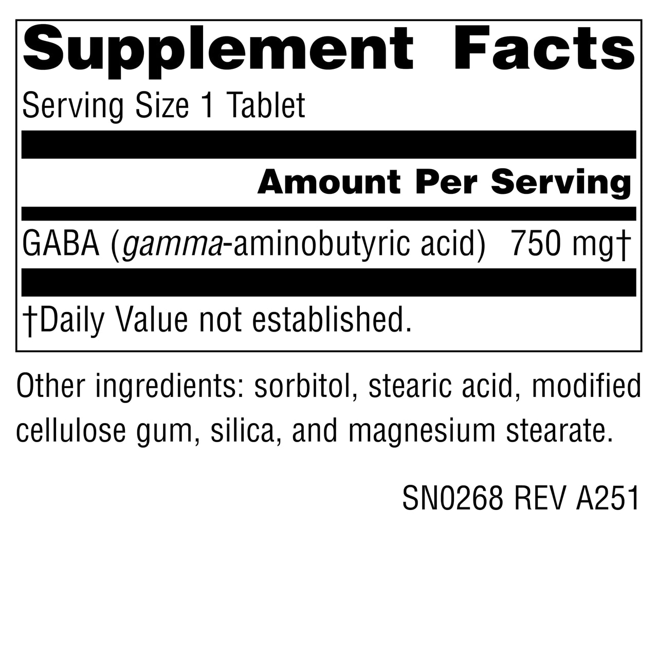 Source Naturals Serene Science GABA, for a Calm Mind* - 750mg, 90 Tablets