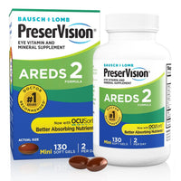 Thumbnail for PreserVision AREDS 2 Eye Vitamins, #1 Eye Doctor Recommended Brand, Lutein and Zeaxanthin Supplement with Vitamin C, Vitamin E,Zinc, and Copper, 130 Softgels (Minigels)